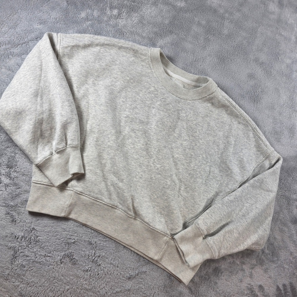 Abercrombie & Fitch Women Medium Grey Sweatshirt Soft A&F Max Essentials Relaxed